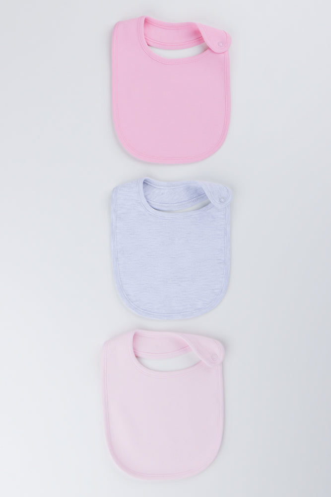 Pink 3 Pack Bibs