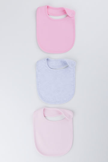 Pink 3 Pack Bibs