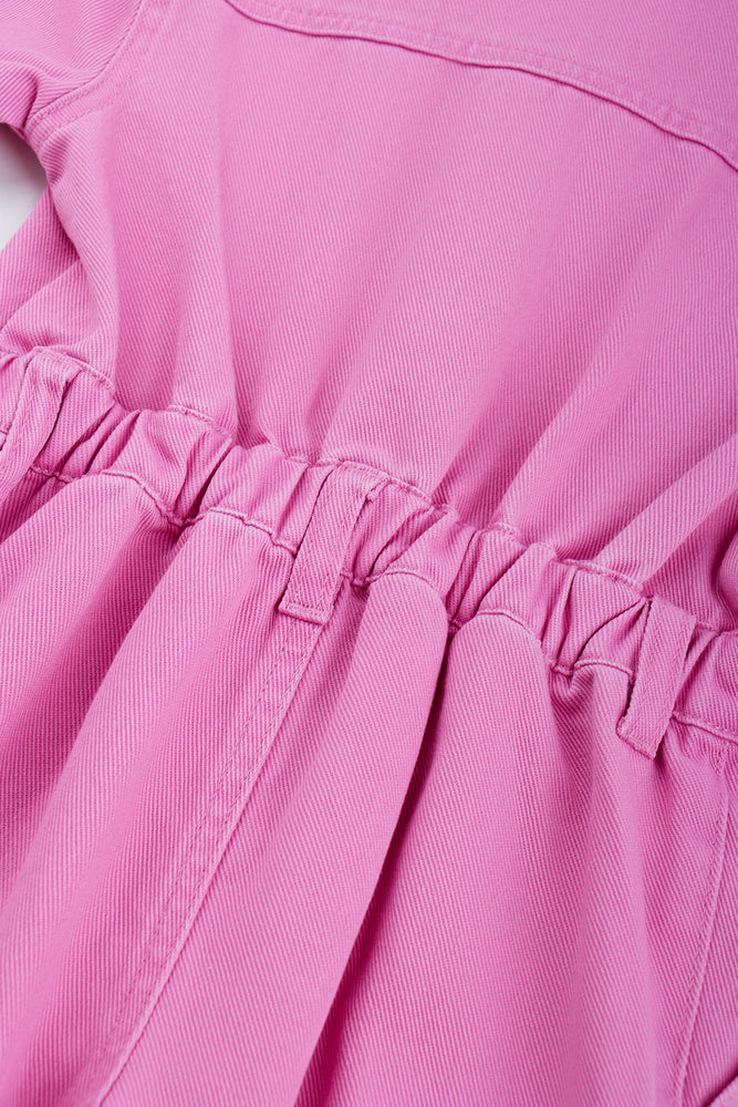 Pink Denim Boilersuit (2)