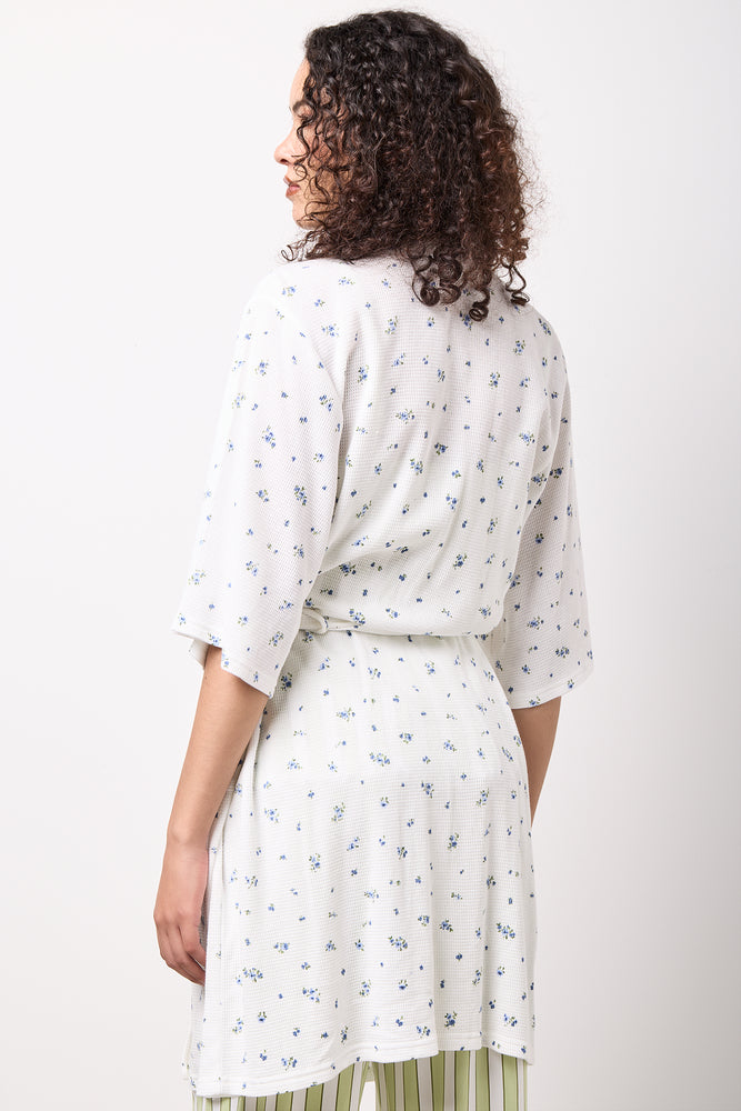 Floral Waffle Kimono Dressing Gown (2)