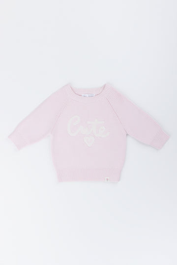 Pink Cute Knit Baby Jumper