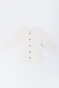 Cream Ribbed Baby Cardigan (1)