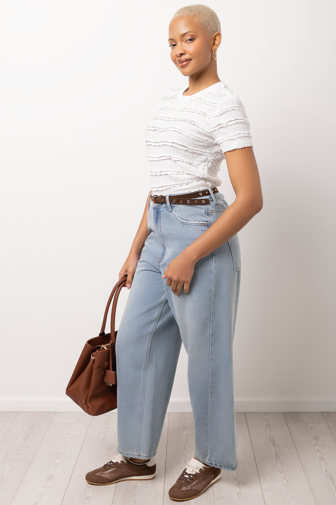 White Crinkle Lace Short Sleeve (1)