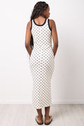 Polka Dot Sleeveless Bodycon Dress (2)