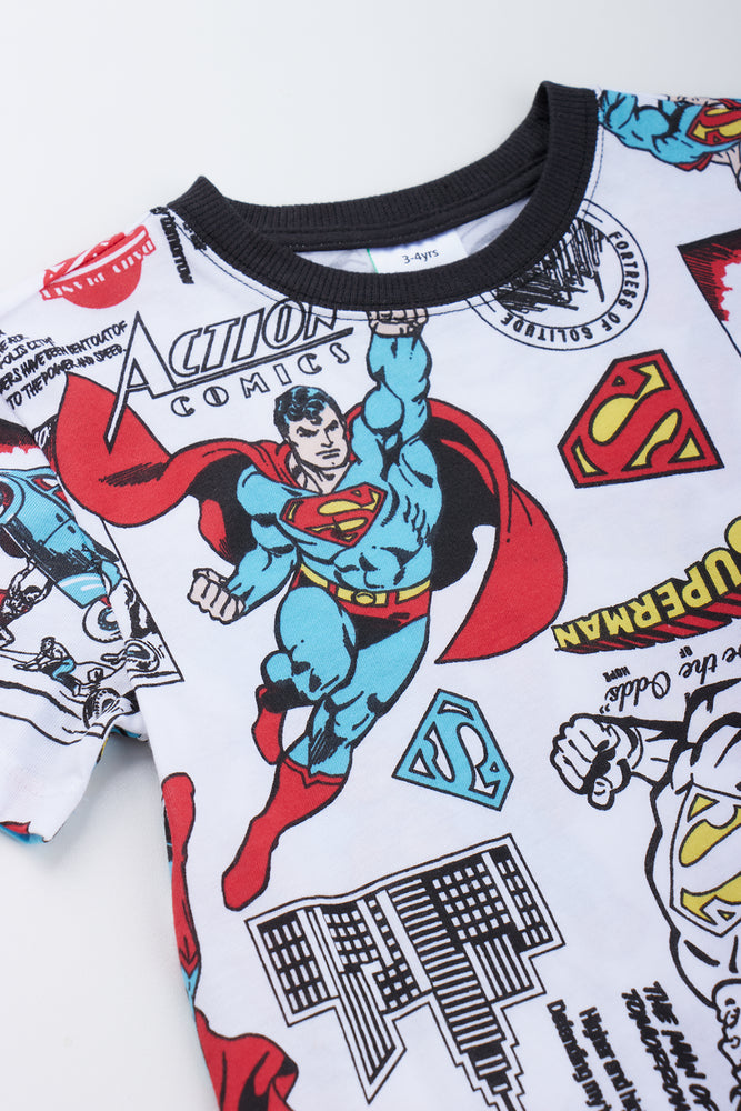 Superman Print Short Sleeve T-Shirt (1)