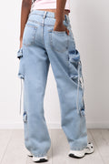 Light Blue Utility Denim Pants (2)