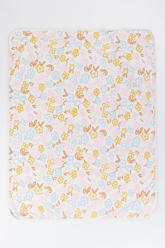 Pink 2 Pack Floral Spotted Baby Receivers (1)