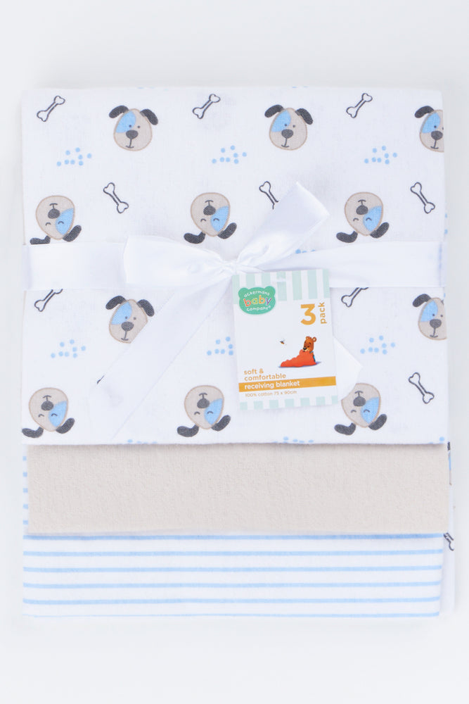 Puppy Print Baby Receiving Blankets