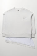Grey Lace Detail Sweatshirt