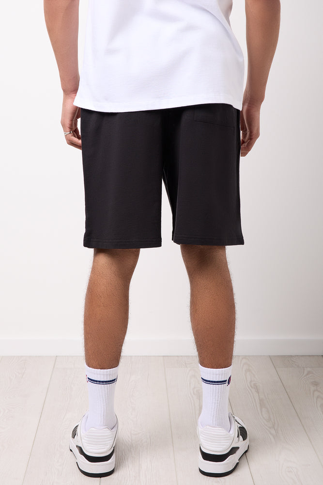 Black Piped Fleece Shorts (2)