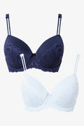 2 Pack Lace Balconette Bras