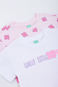 2 Pack Floral Print T-Shirts (1)
