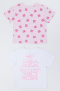 2 Pack Floral Print T-Shirts (2)