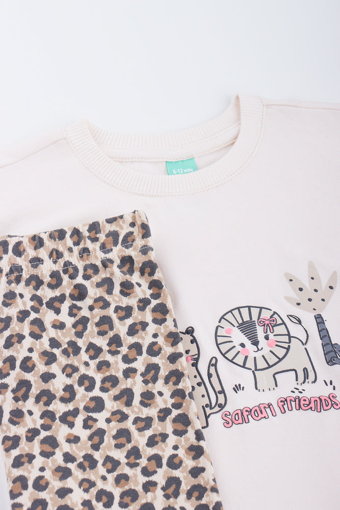 Safari Friends Print Short Set (1)