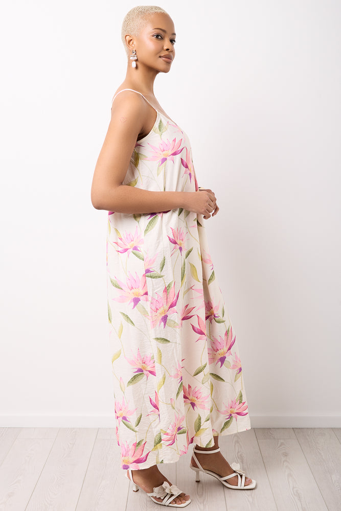 Floral Print A-Line Maxi Dress (1)
