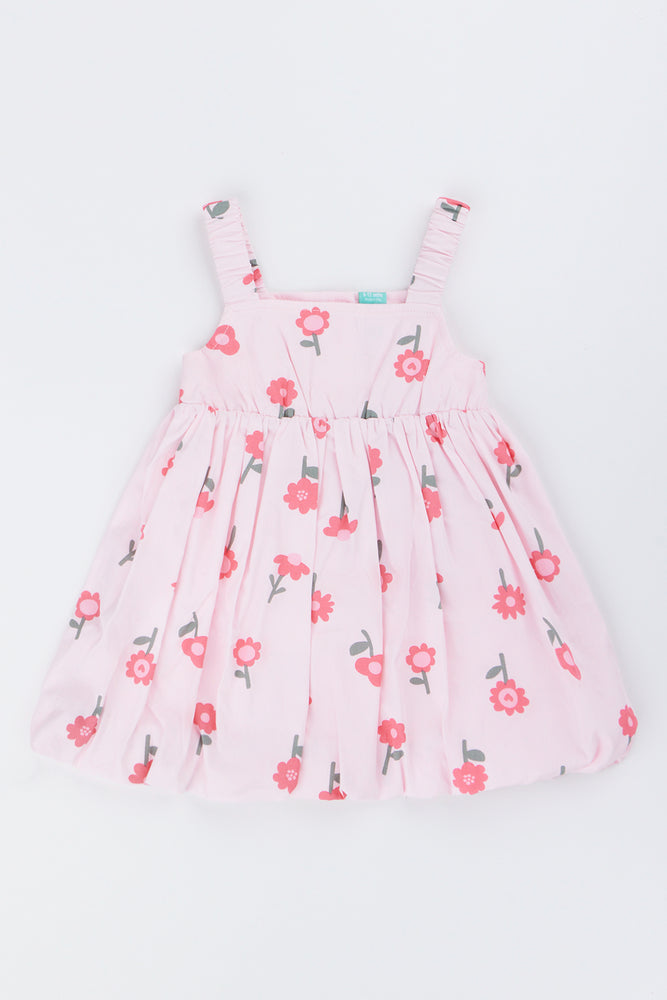 Pink Floral Bubble Dress