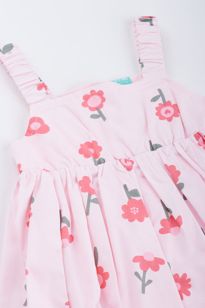 Pink Floral Bubble Dress (1)