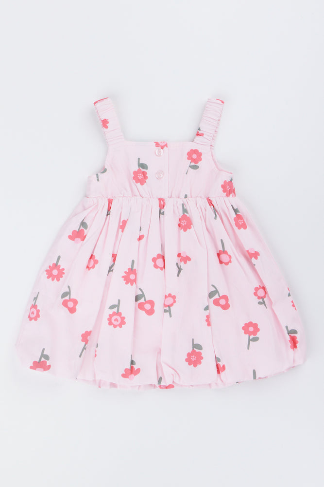 Pink Floral Bubble Dress (2)