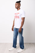 White Regular Fit Graphic T-Shirt (1)