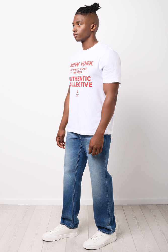 White Regular Fit Graphic T-Shirt (1)