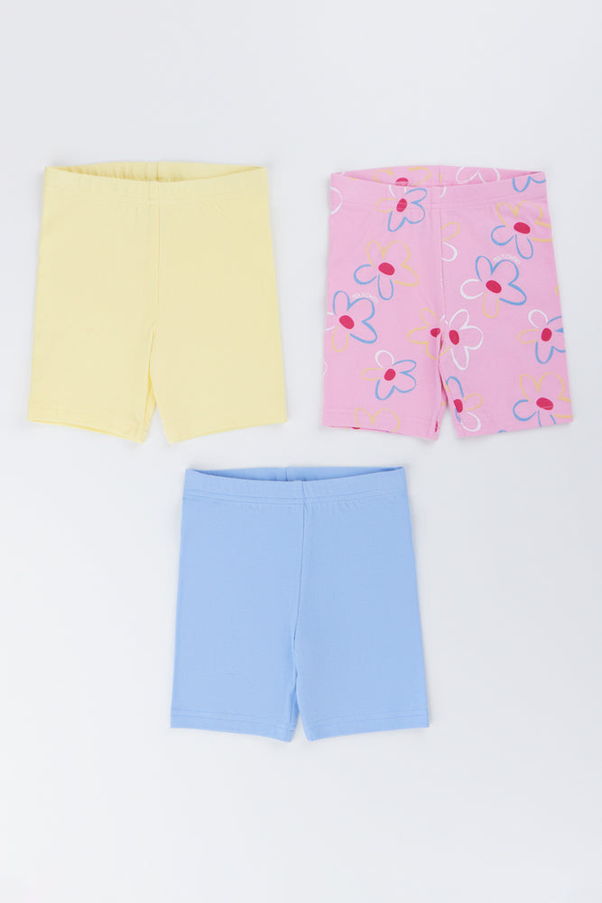 3 Pack Floral Cycle Shorts