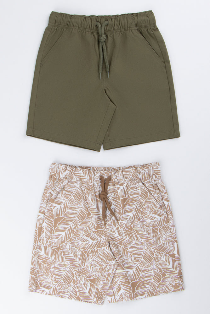 2 Pack Printed Woven Shorts