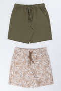 2 Pack Printed Woven Shorts