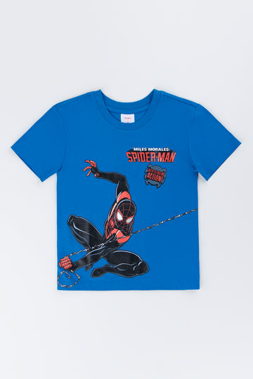 Blue Spider-Man Graphic T-Shirt