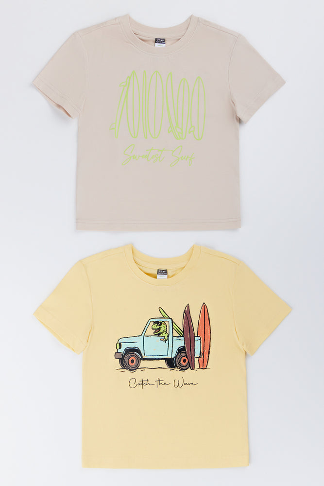 2 Pack Surf Graphic T-Shirts