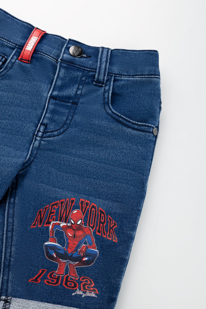 Blue Spider-Man Denim Shorts (1)