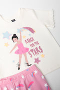 Ballerina Graphic T-Shirt Pants Set (1)