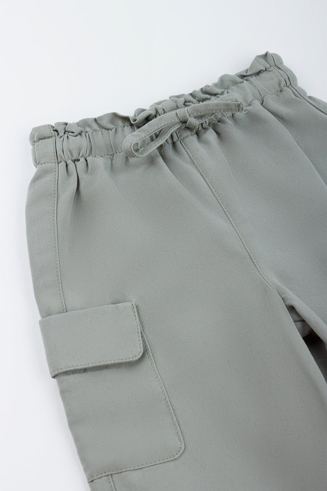 Wide Leg Cargo Pants Grey (1)