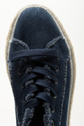 Navy Denim Platform Sneakers (4)