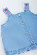 Blue Denim Embroidered Flower Top (1)