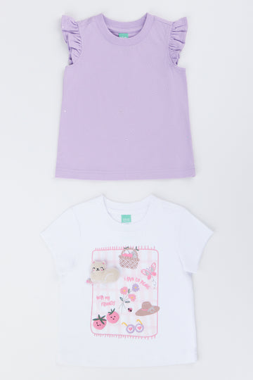 White and Lilac T-Shirt Pack