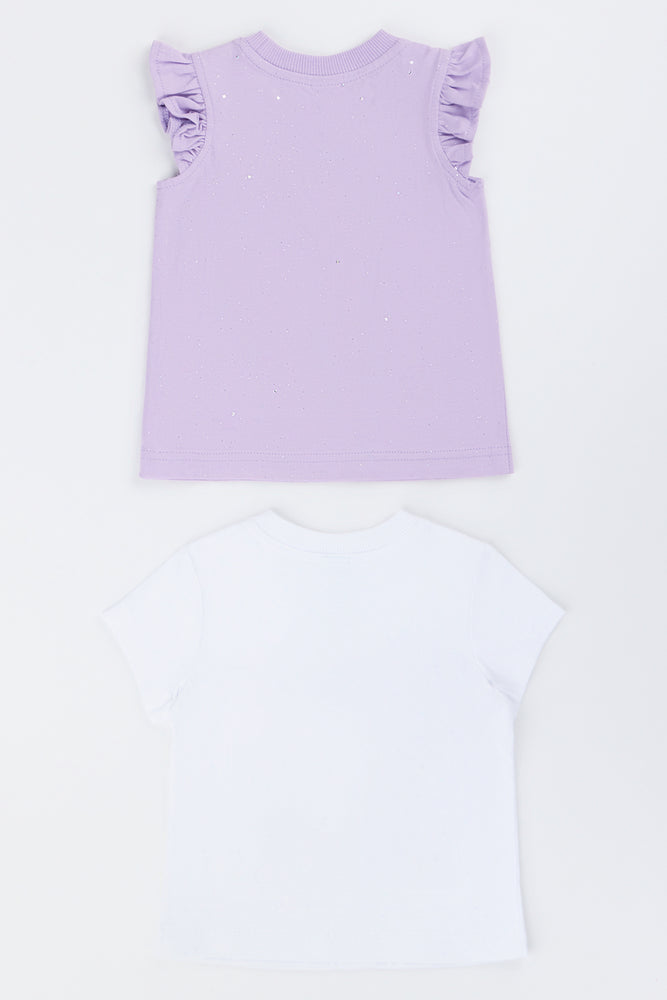 White and Lilac T-Shirt Pack (2)