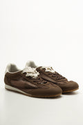 Brown Mesh Low Top Sneakers