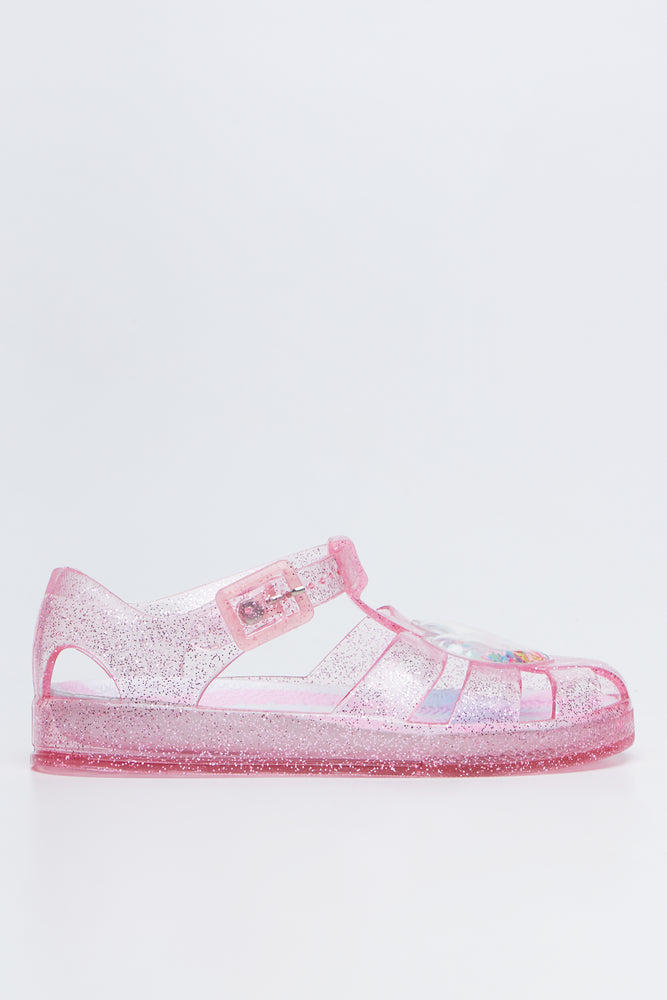 Glitter Heart Jelly Sandals (1)
