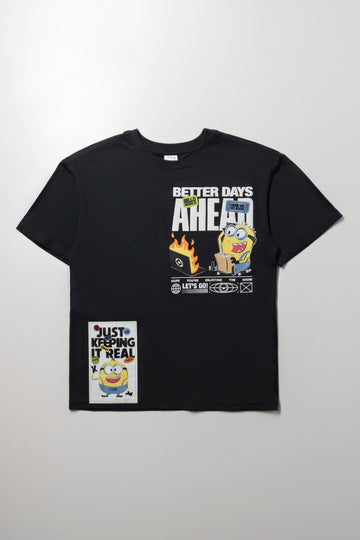 Charcoal Minions Printed T-Shirt