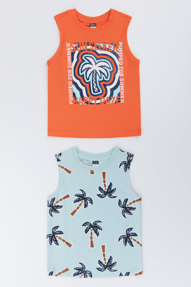 2 Pack Palm Print Vest
