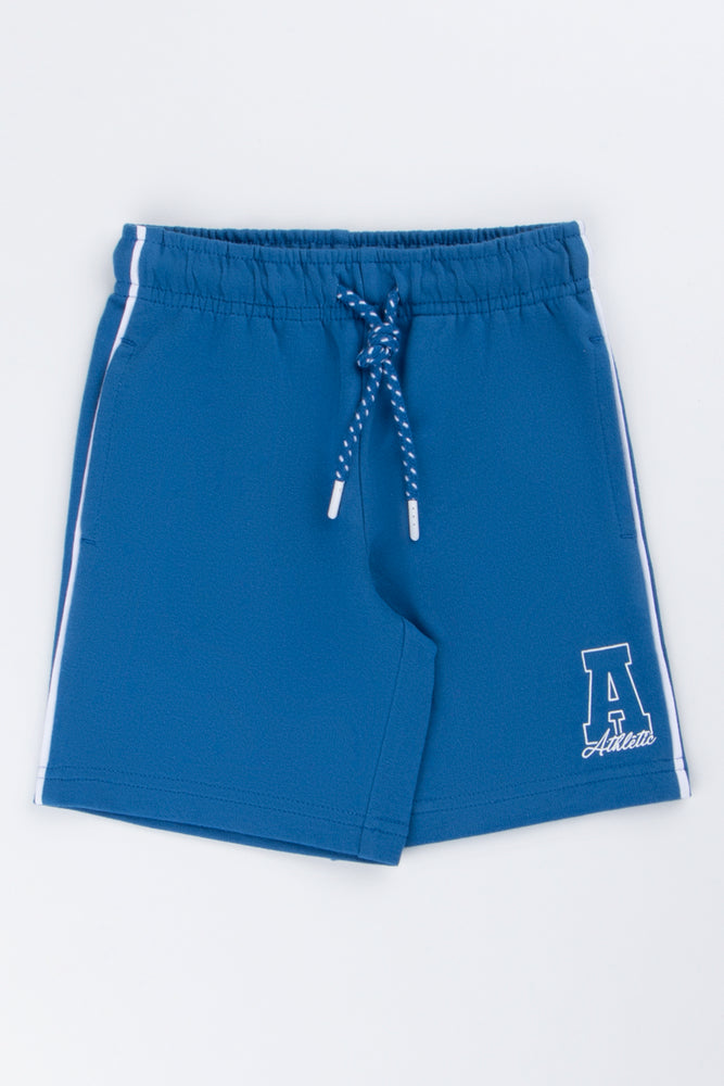 Blue Fleece Athletic Shorts