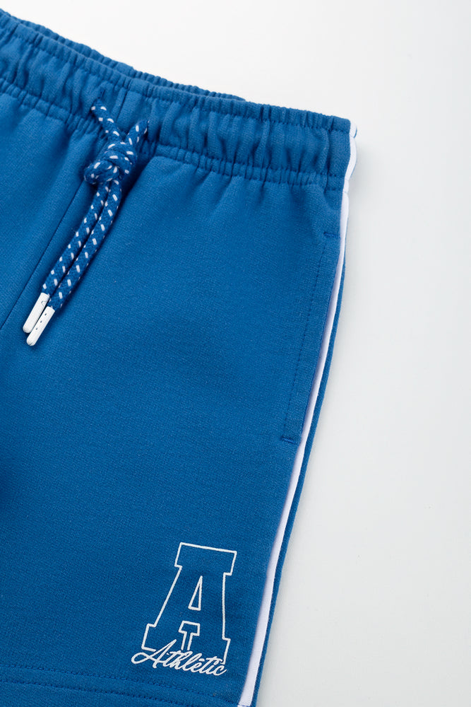 Blue Fleece Athletic Shorts (1)