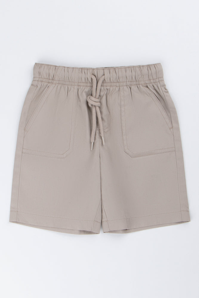 Stone Poplin Everyday Shorts