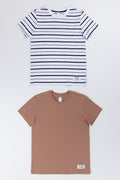 2 Pack Short Sleeve Stripe T-Shirt