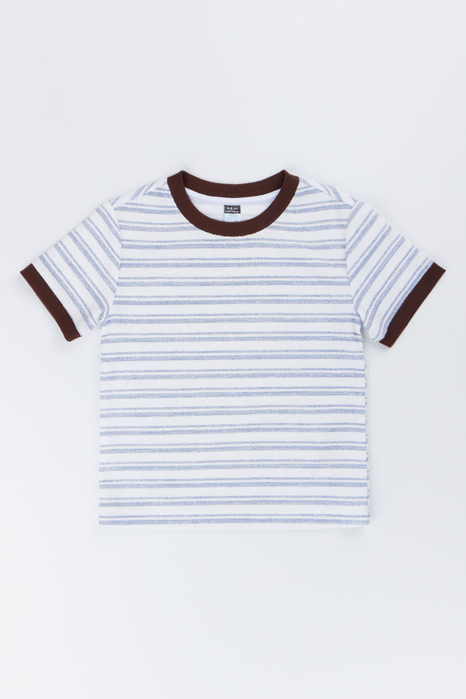 Short Sleeve Striped Ringer T-Shirt