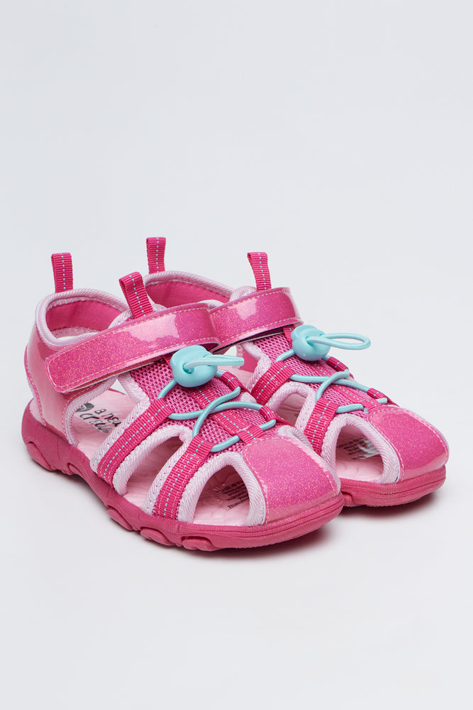 Cerise Toggle Adventure Sandals