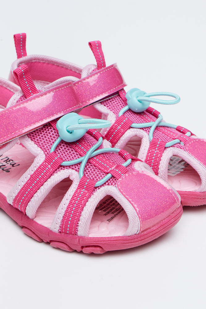 Cerise Toggle Adventure Sandals (2)