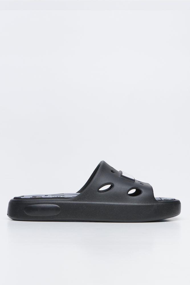 Marvel Graphic Print Black Slides (1)