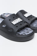 Marvel Graphic Print Black Slides (2)