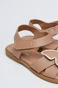 Natural Butterfly Trim Sandals (3)